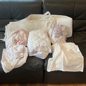 Baby Girl Crib Bedding Lot